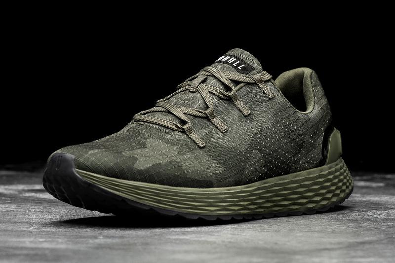 Nobull Dark Forest Camo Ripstop Runner Women's Running Shoes Olive | USA Y1786X